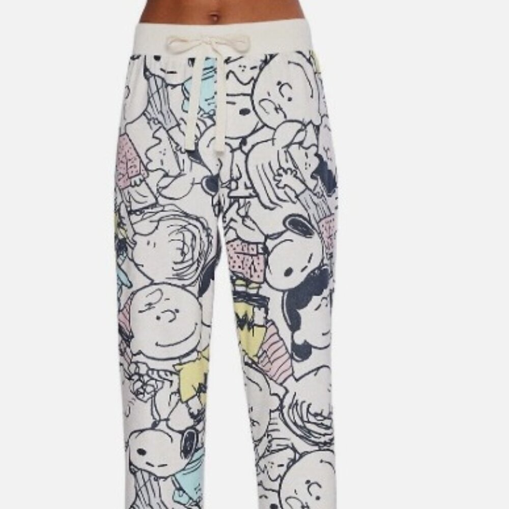Peanuts Snoopy Friends Lounge Fleece Small Pajama Pants